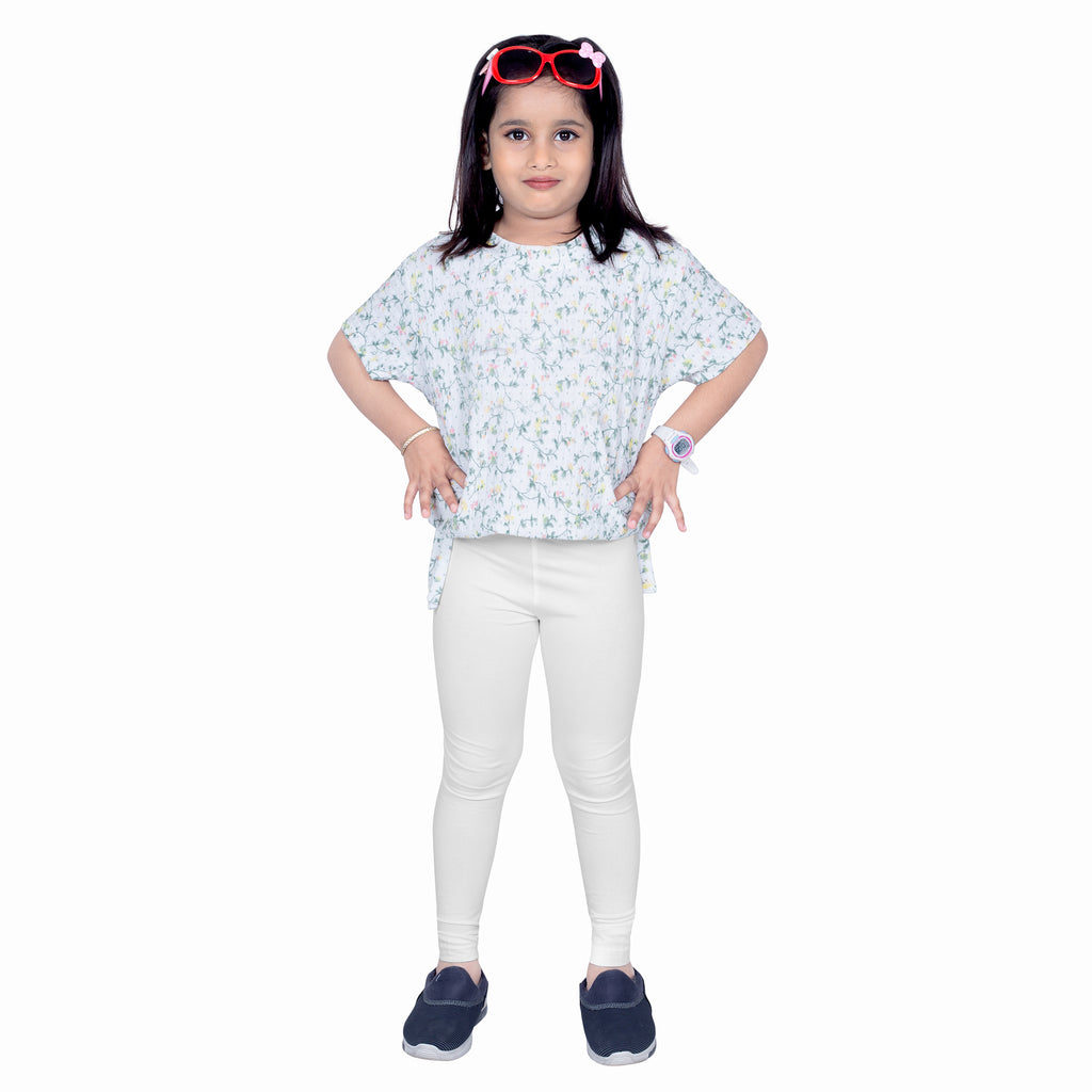 Girls Ecru Regular Legging