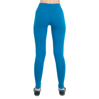 Women Teal Breathable Long Length Legging