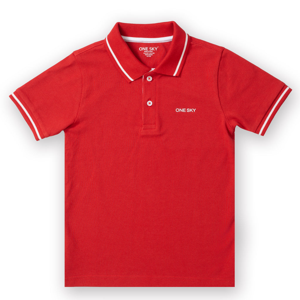 Boys Classic Red Tipping Polo T-Shirt