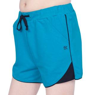 Girls Teal Comfort Cotton Shorts