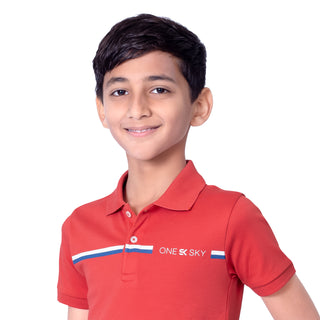 Boys Classic Red Polo T-Shirt