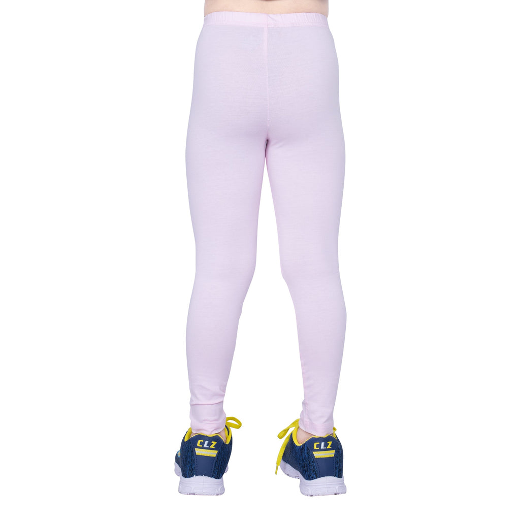 Girls Baby Pink Regular Legging