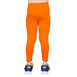 Girls Dark Orange Regular Legging