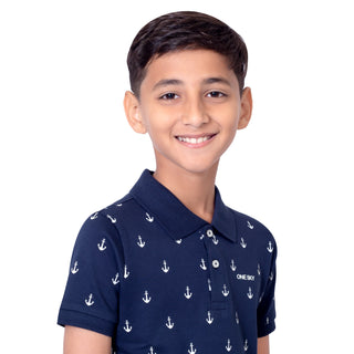 Boys Navy Polo T-Shirt