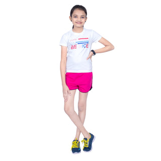 Girls Fuchsia Comfort Cotton Shorts