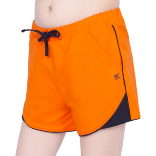 Girls Orange Comfort Cotton Shorts