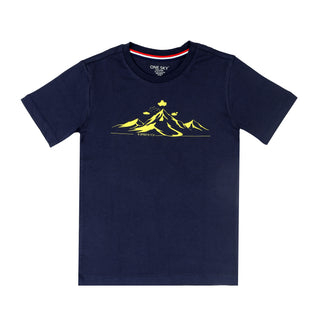 Boys Navy Round Neck T-Shirt