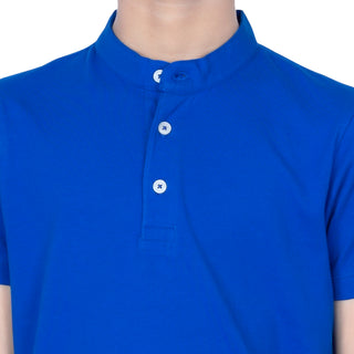 Boys Royal Pure Cotton Polo T-Shirt