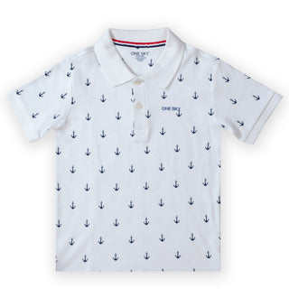 Boys White Polo T-Shirt