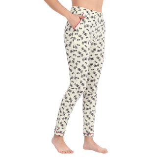Women Ecru Cotton Pyjama Set