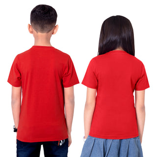 Kids Classic Red Round Neck T-Shirt