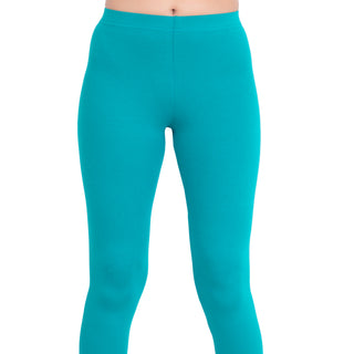 Women Sea Green Ankle Length Legging