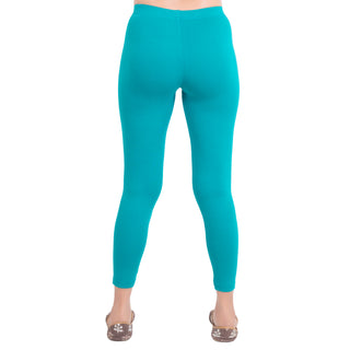 Women Sea Green Ankle Length Legging