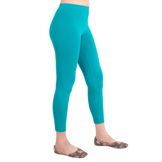 Women Sea Green Ankle Length Legging