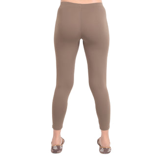 Women Mid Brown Ankle Length Legging