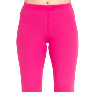 Women Dark Fuscia Breathable Long Length Legging