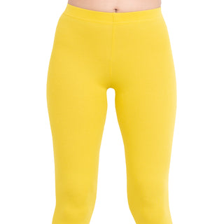 Women Dull Lemon Ankle Length Legging