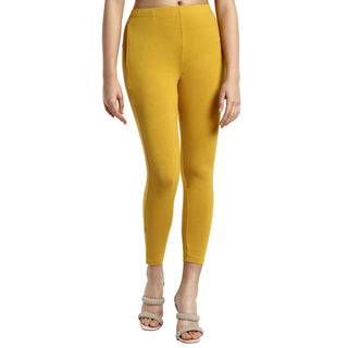 Women Mustard Ankle Length Legging