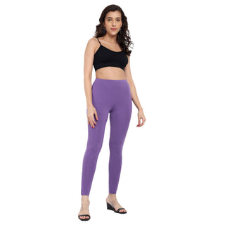 Women Light Lavender Regular Legging