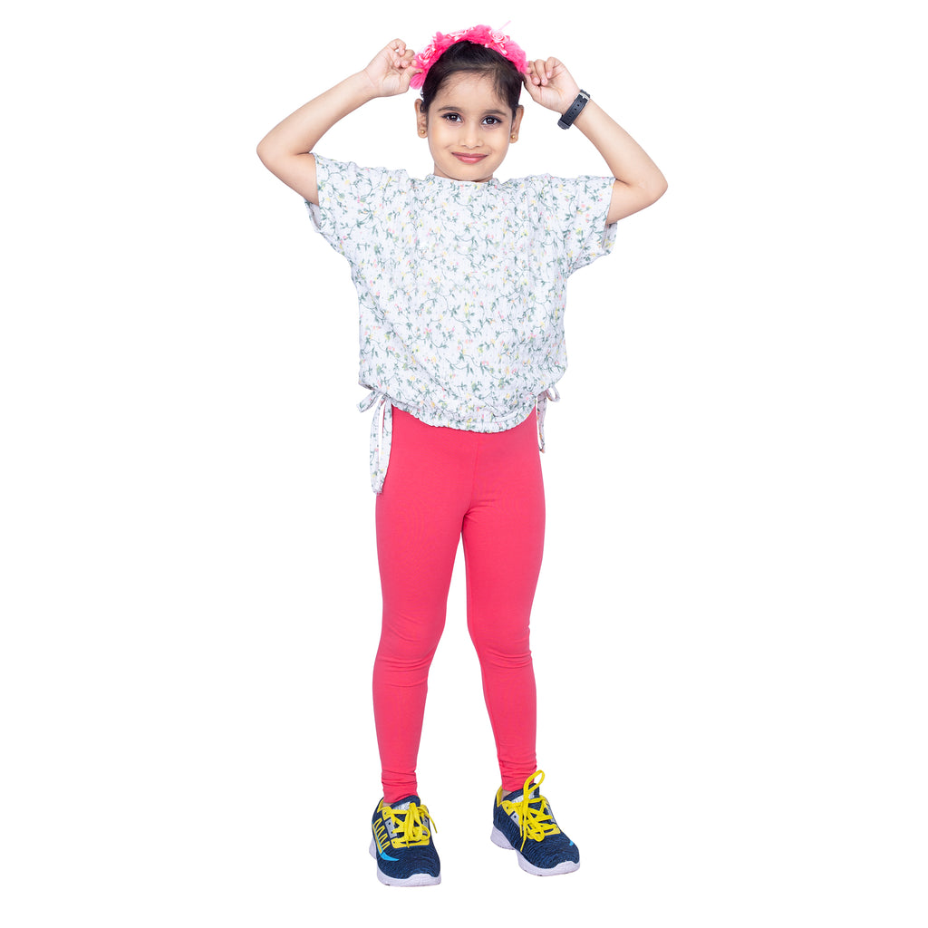 Girls Bubblegum Pink Regular Legging