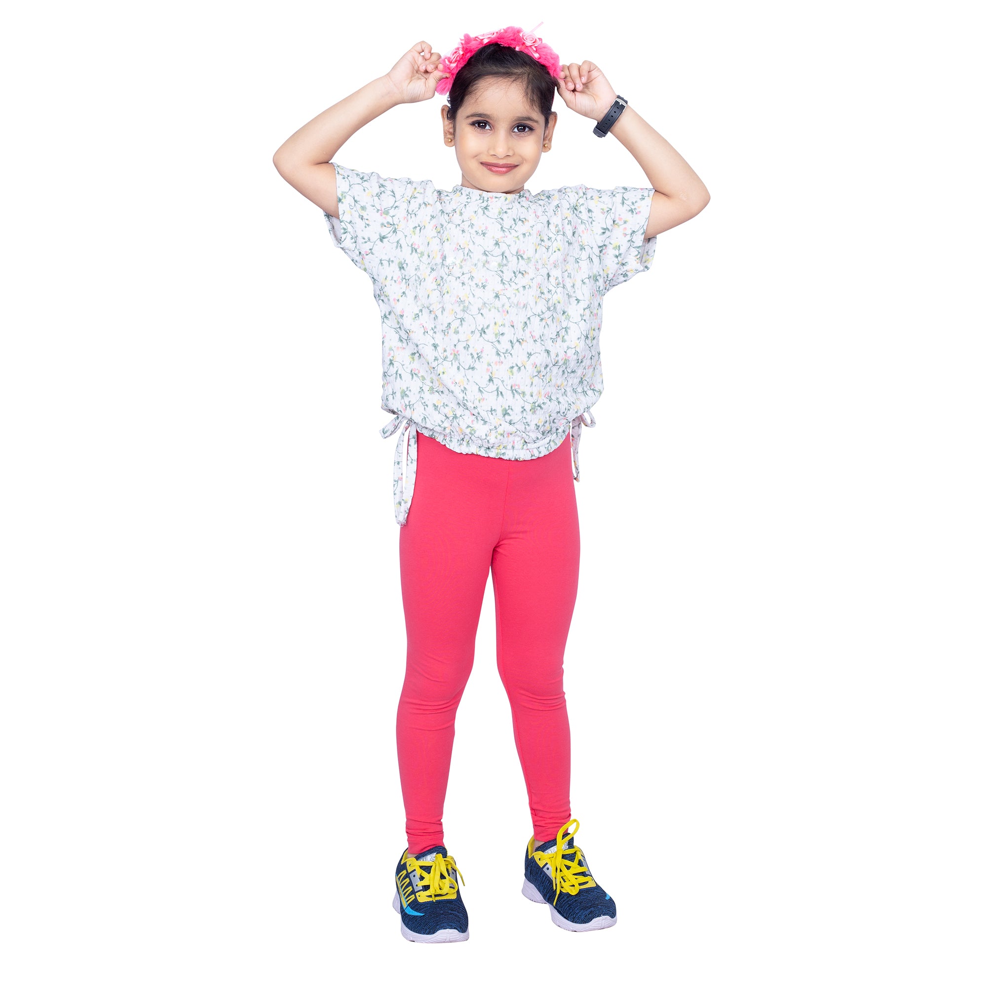 Girls Bubblegum Pink Regular Legging