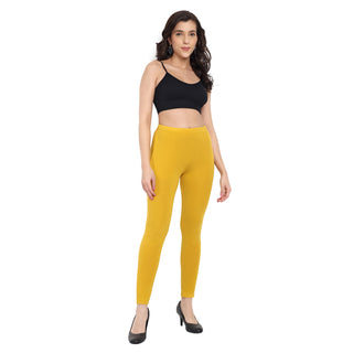 Women Mustard Regular Legging