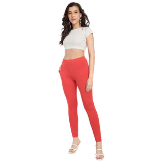 Women Light Cherry Regular Legging