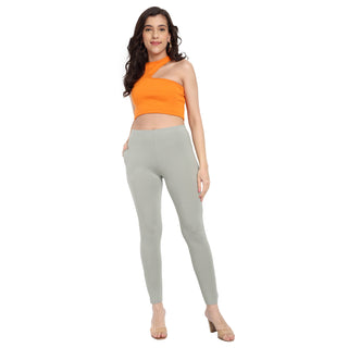 Women Fog Grey Regular Legging