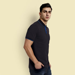 Men Black Polo T-Shirt