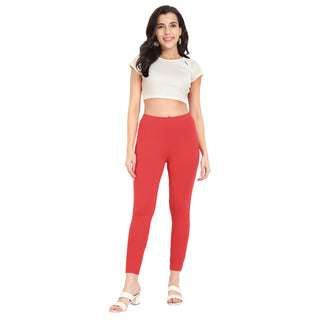 Women Crimson Ankle Length Legging