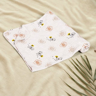 ONE SKY INFANT WHITE AOP PRINTED BLANKET