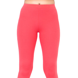 Women Bubblegum Pink Ankle Length Legging