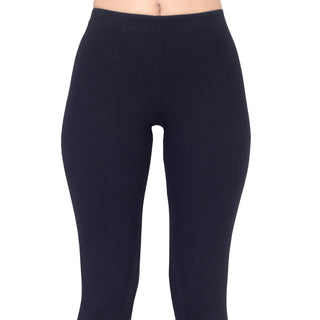 Women Navy Breathable Long Length Legging