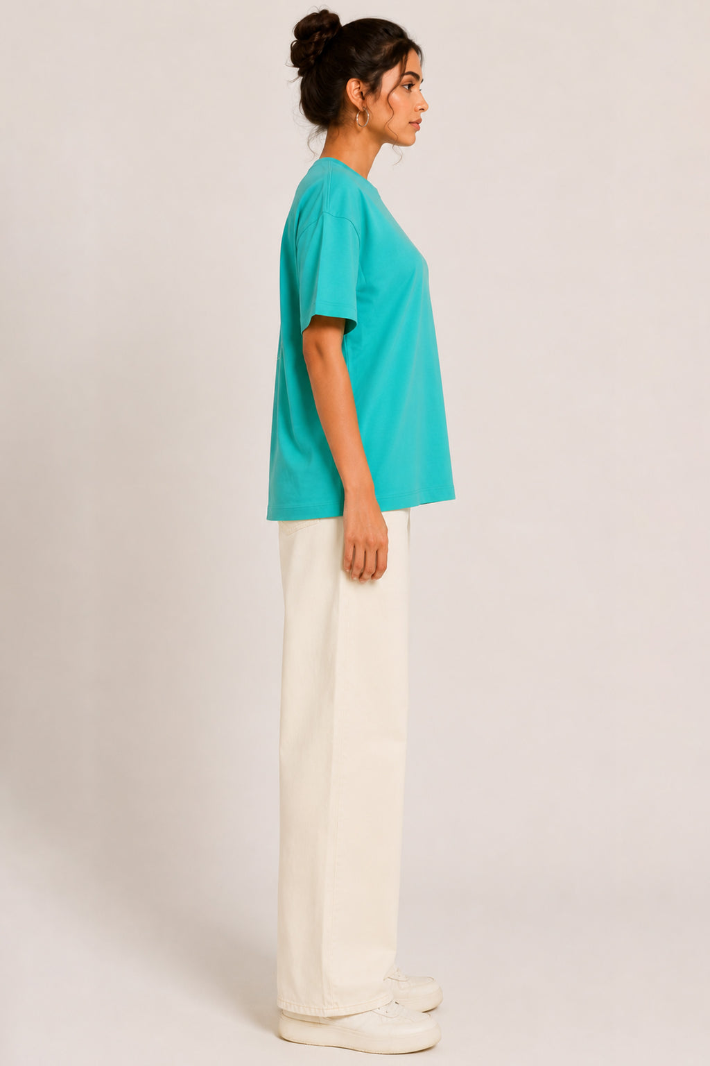 SEA GREEN WOMEN HALF SLEEVE TSHIRT