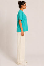 SEA GREEN WOMEN HALF SLEEVE TSHIRT