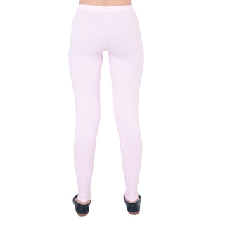 Women Baby Pink Breathable Long Length Legging