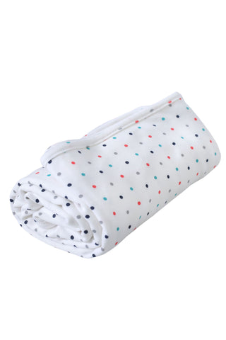 ONE SKY INFANT WHITE AOP PRINTED BLANKET