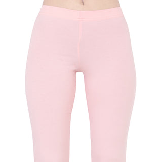 Women Dusty Pink Breathable Long Length Legging