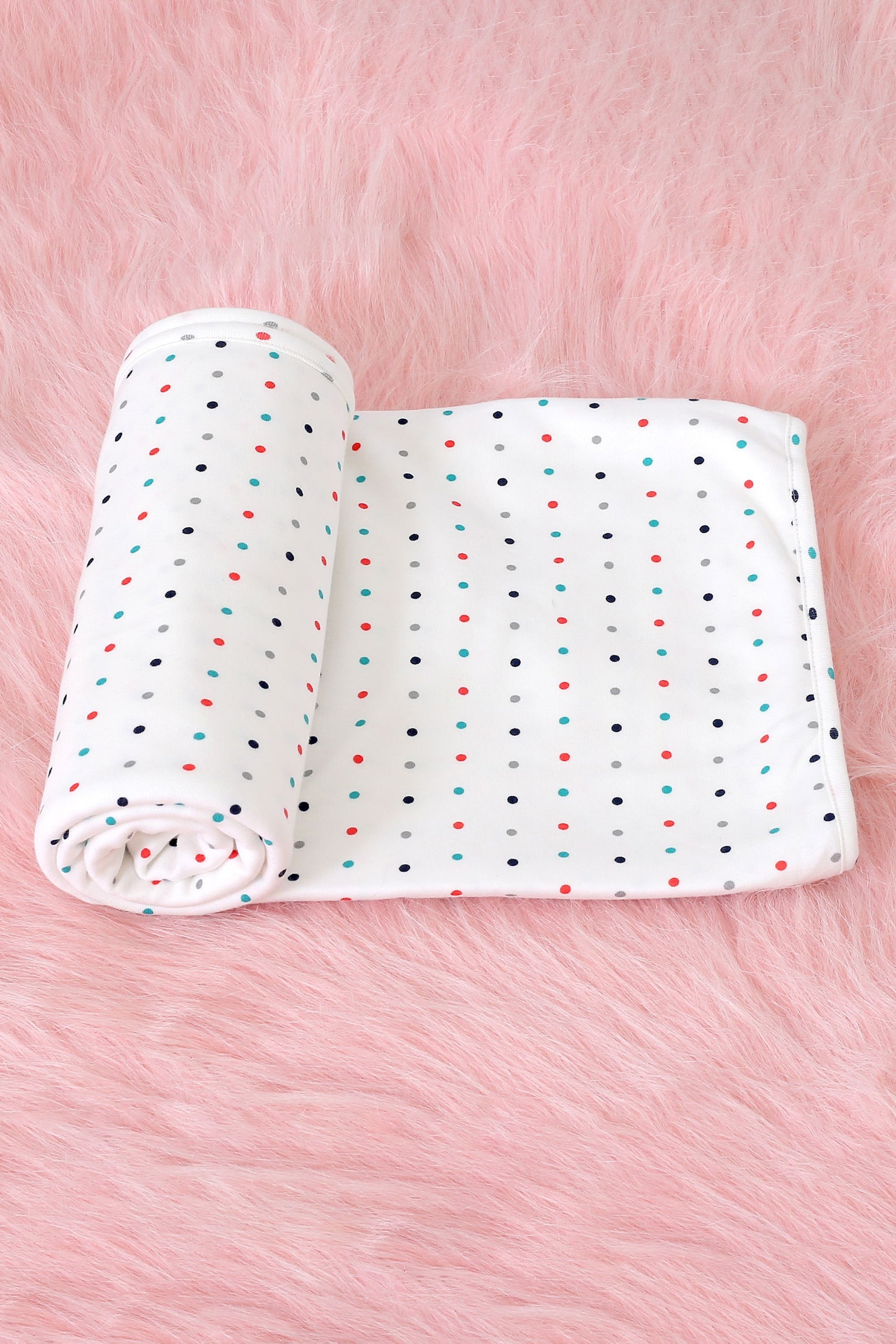 ONE SKY INFANT WHITE AOP PRINTED BLANKET