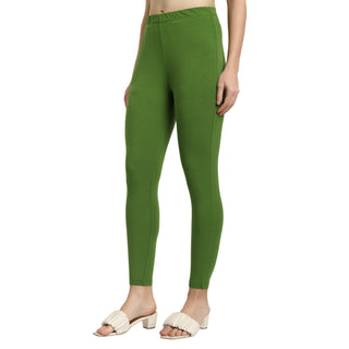 Women Green Ankle Length Legging