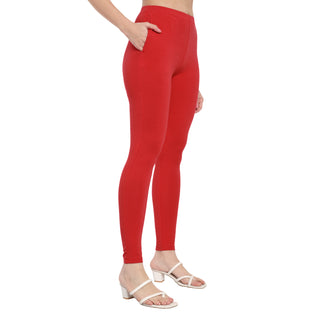 Women Bright Fuchsia Regular Legging