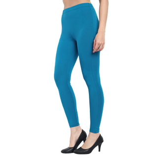 Women Teal Regular Legging