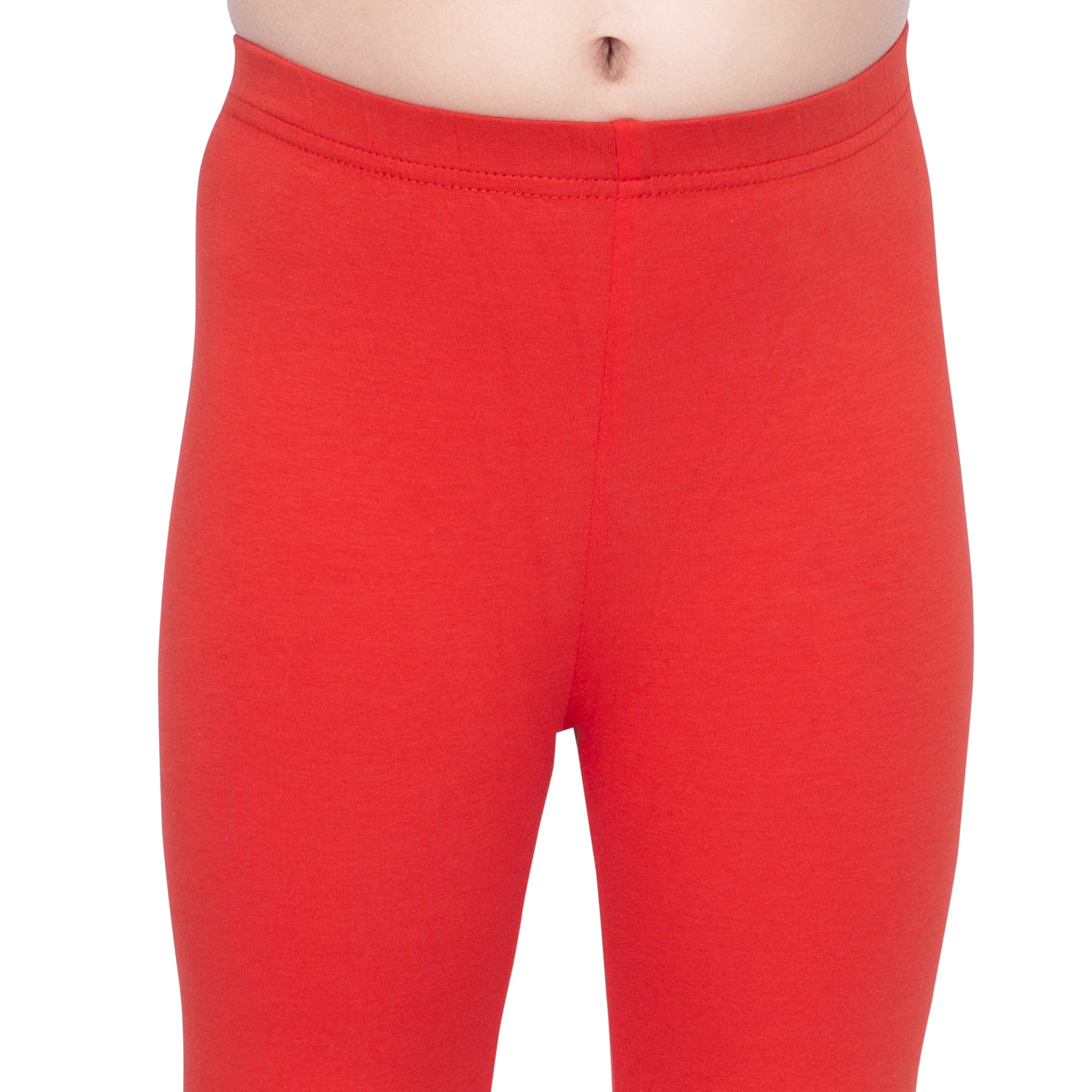 GIRLS BRIGHT RED LONG LENGTH LEGGING