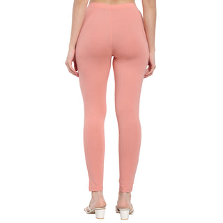 Women Papaya Peach Regular Legging