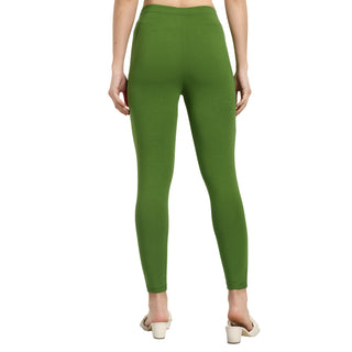 Women Green Ankle Length Legging