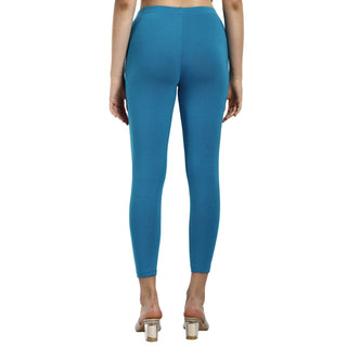 Women Blue Ankle Length Legging