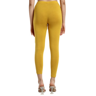 Women Mustard Ankle Length Legging