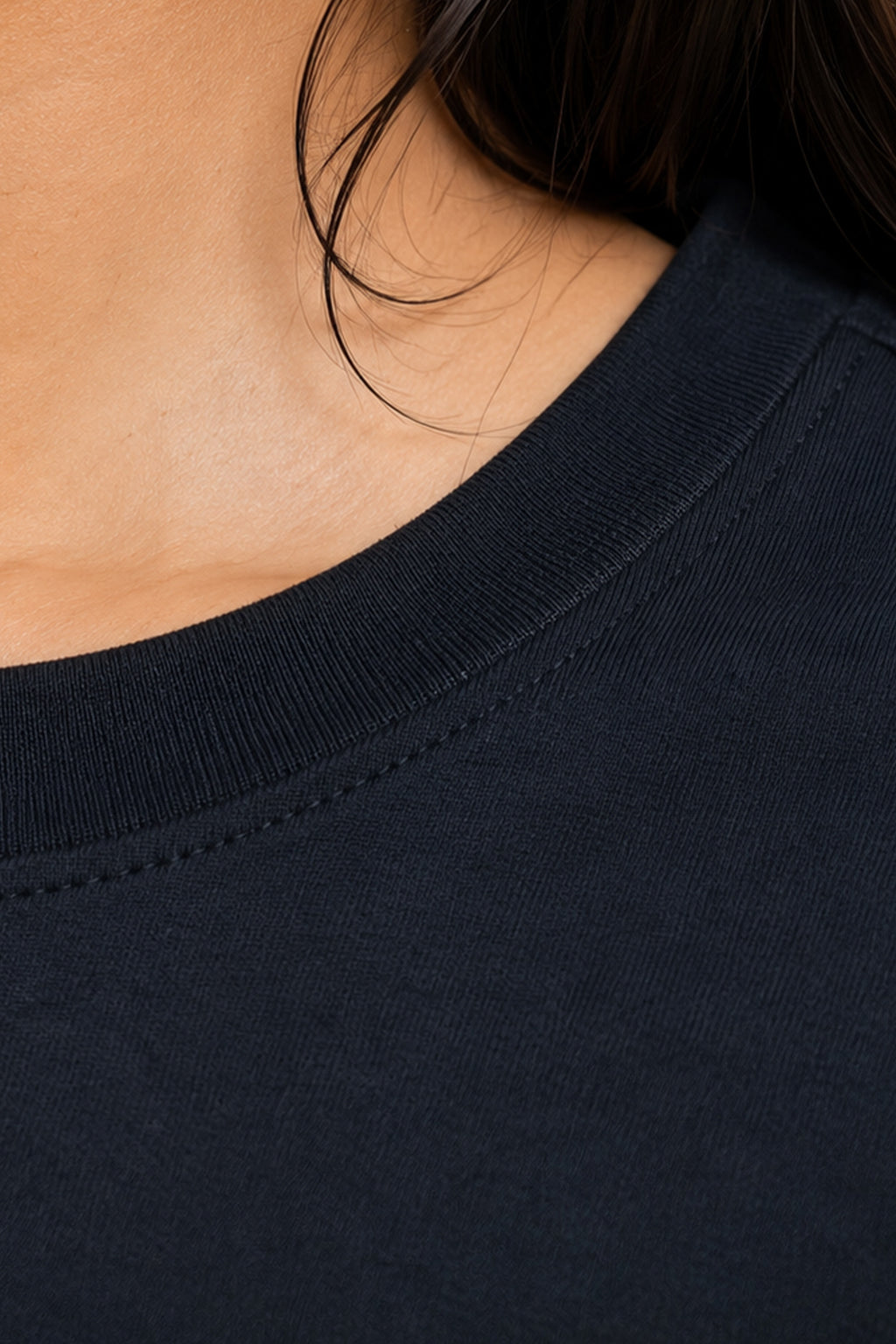 BLACK WOMEN HALF SLEEVE TSHIRT