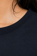 BLACK WOMEN HALF SLEEVE TSHIRT
