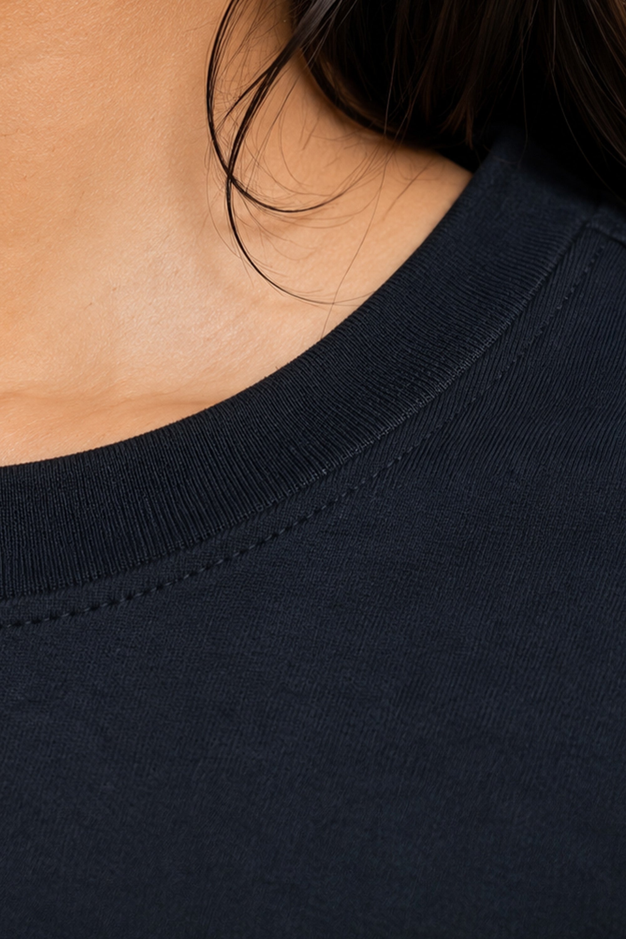 BLACK WOMEN HALF SLEEVE TSHIRT